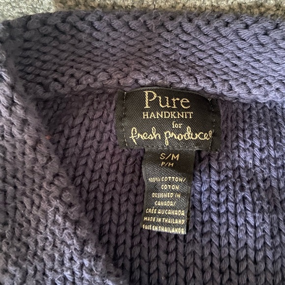 Fresh Produce navy Cardigan Sweater with Cable Knit - Picture 2 of 6